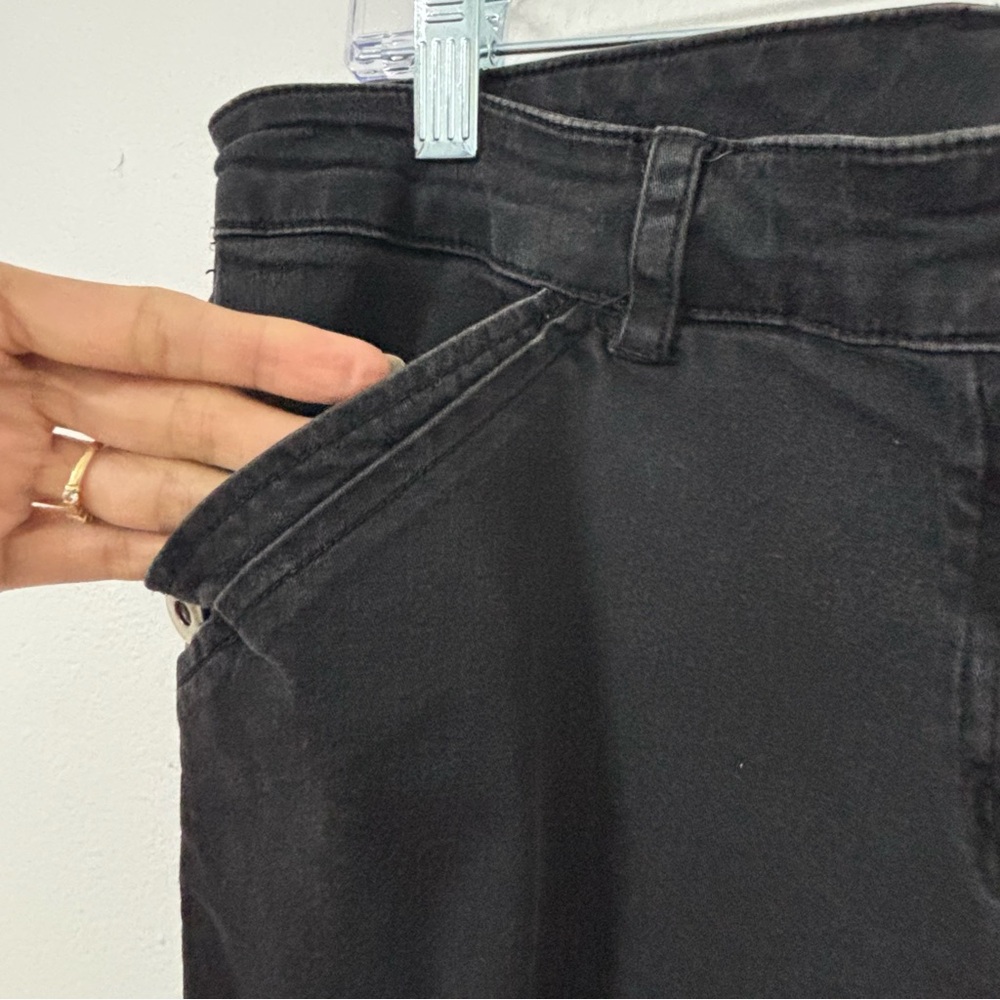 Vtg Lip Service Black Capri‎ Pants Goth Womens Sz 13 Grommets Zippers Punk Emo - Picture 10 of 11